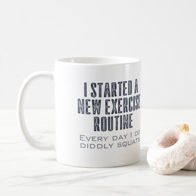 Mug Citation amusante de l'exercice (Avec donut)