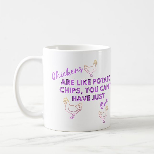 Mug Citation amusante de poulet : Les poulets sont com (Gauche)