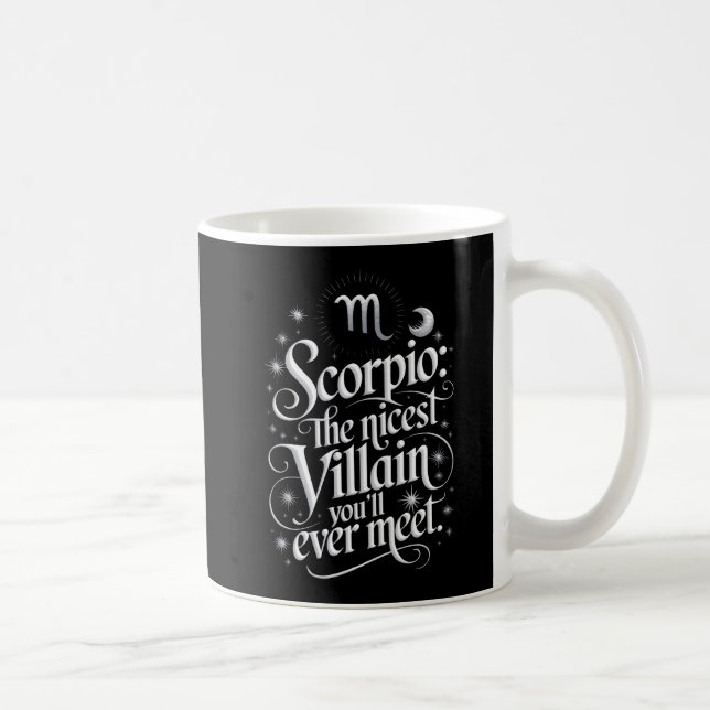 Mug Citation amusante de Scorpio Villain (Droite)