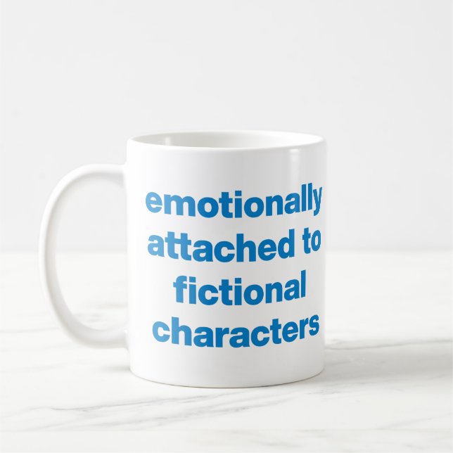 Mug Citation amusante des amoureux du livre en Blue Mo (Gauche)