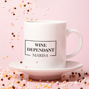 Mug Citation amusante d'une femme dépendante du vin mo