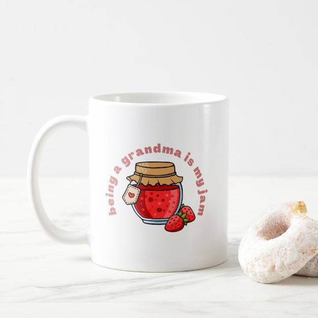 Mug Citation Amusante, Être Grand-Mère Est Ma Confitur (Avec donut)