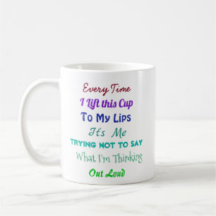 Mug Citation amusante   Garder ma bouche ferme sarcasm