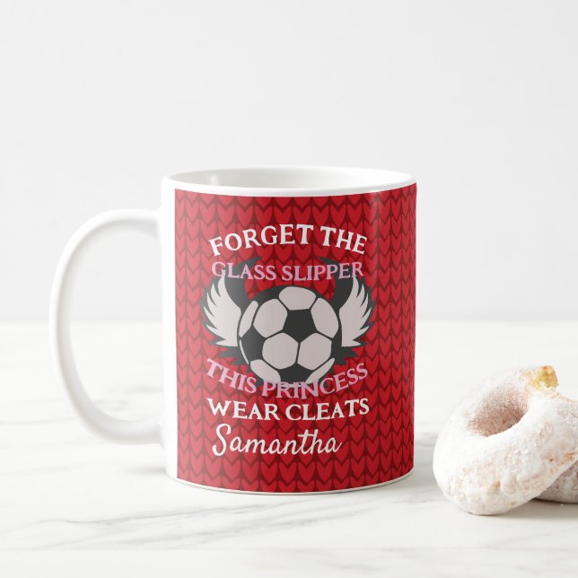 Mug Citation amusante pour l'équipe de football fémini (Avec donut)