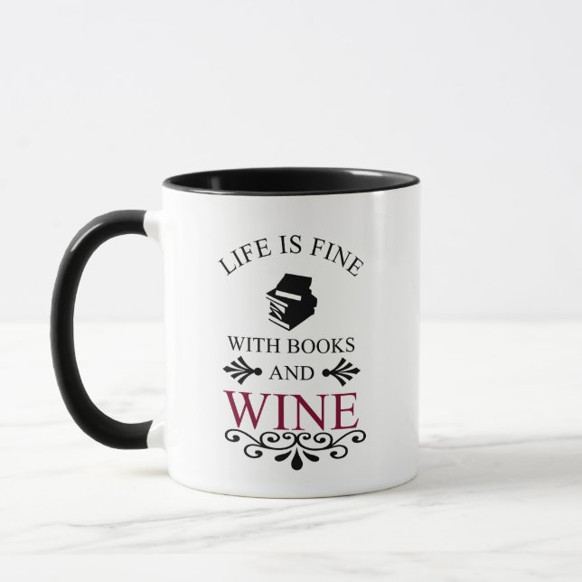 Mug citation amusante pour les livres et les amateurs  (Gauche)