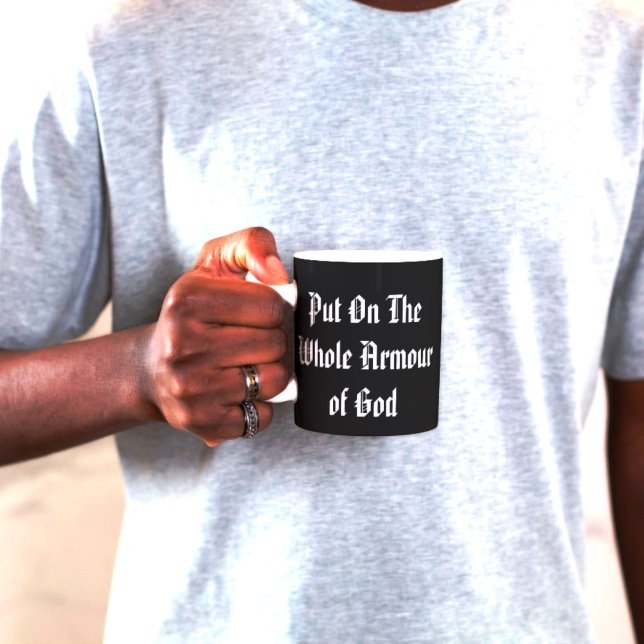 Mug Citation Armure de Dieu Gothique (Créateur téléchargé)