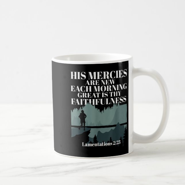 Mug Citation Biblique Ses Miséricordes Sont Neuf Chaqu (Droite)