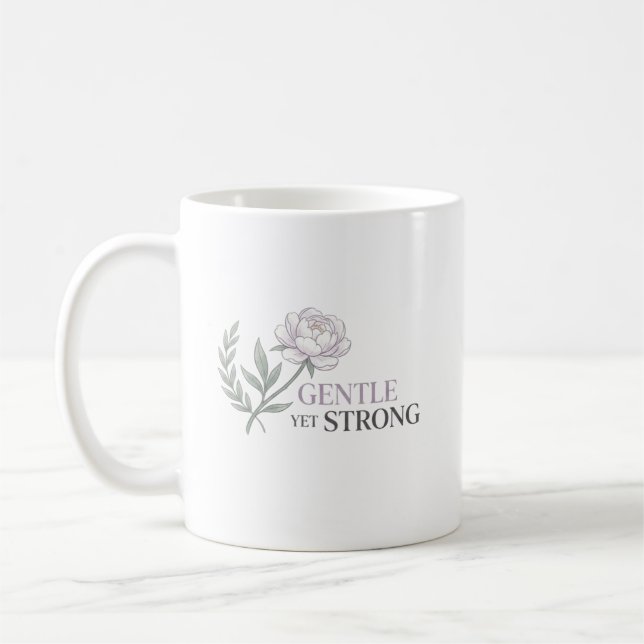 Mug Citation Botanique d'Infirmière Douce et Forte (Gauche)