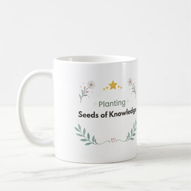 Mug Citation botanique semer les graines du savoir (Gauche)