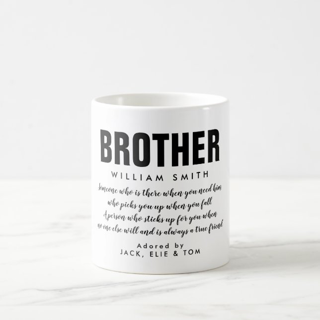 Mug Citation Brother moderne noir et blanc (Centre)
