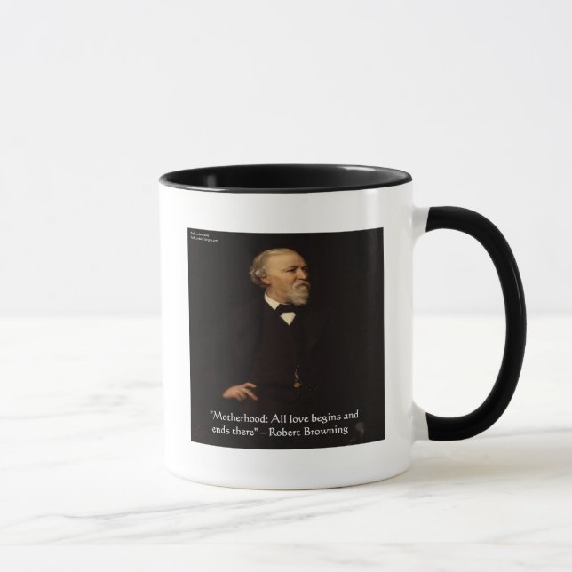 Mug Citation célèbre de Robert Browning sur la materni (Droite)