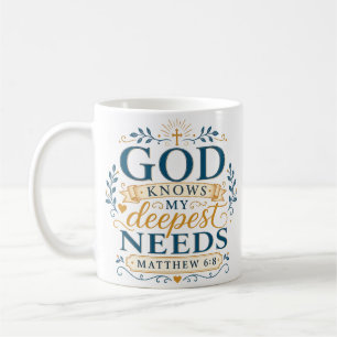 Mug Citation Chrétienne Dieu Connaît Mes Besoins Les P