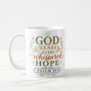 Mug Citation chrétienne : Dieu entend chaque espoir ch