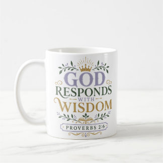 Mug Citation chrétienne Dieu répond avec sagesse