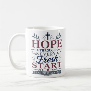 Mug Citation chrétienne Espoir à travers chaque nouvea