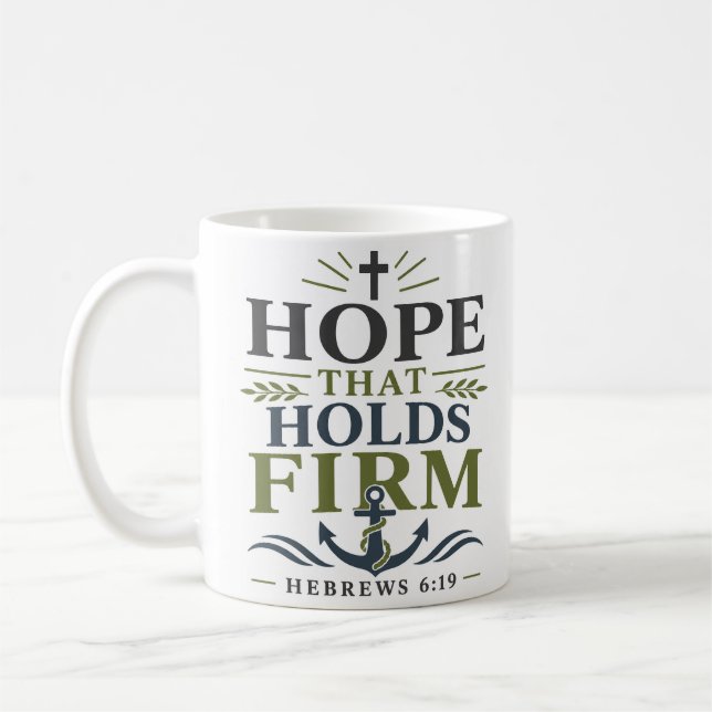 Mug Citation Chrétienne Esthétique D'espérance Ferme (Gauche)