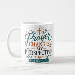 Mug Citation chrétienne : La prière change ma perspect