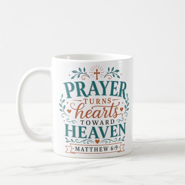 Mug Citation Chrétienne : La Prière Tourne les Cœurs V (Gauche)