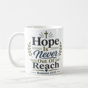 Mug Citation Chrétienne L'Espoir N'Est Jamais Hors De 