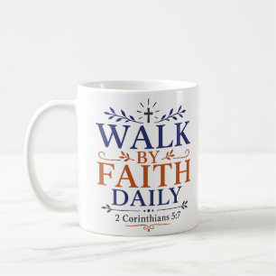 Mug Citation Chrétienne Minimaliste Quotidienne Marche
