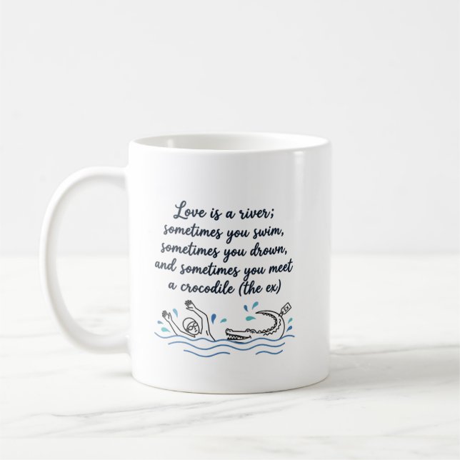 Mug Citation Crocodile & Ex pour Divorce ou Ruptures (Gauche)