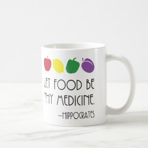 Mug Citation curative de Hippocrate de nourriture