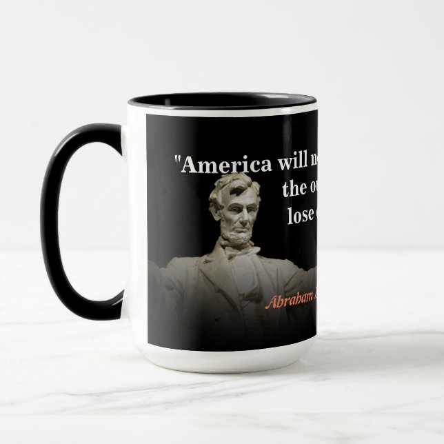 Mug Citation d'Abraham Lincoln sur la destruction de (Gauche)