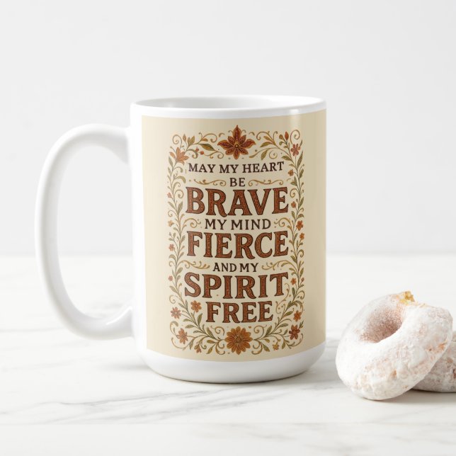 Mug Citation d'affirmation de la Bohême libre Art (Avec donut)