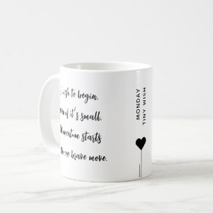 Mug Citation d'affirmation de motivation du lundi