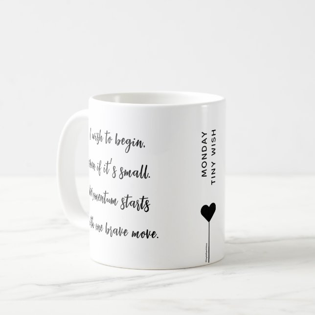 Mug Citation d'affirmation de motivation du lundi (Devant gauche)