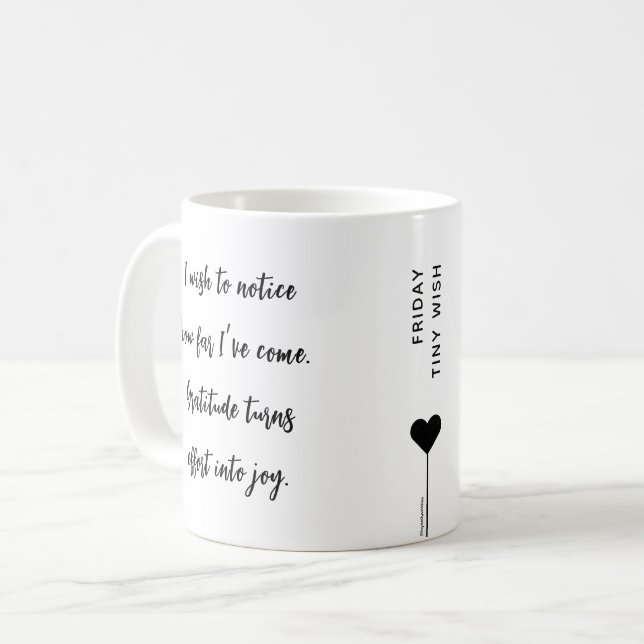 Mug Citation d'affirmation de motivation du vendredi (Devant gauche)