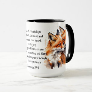 Mug Citation d'amitié mignonne ami Foxes Proverbes