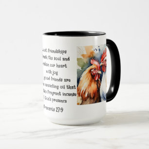 Mug Citation d'amitié mignonne ami poulets proverbes