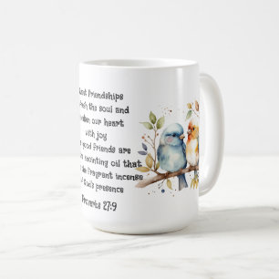 Mug Citation d'amitié mignonne Oiseaux proverbes