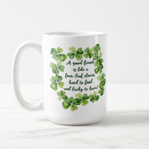 Mug Citation d'amitié Trèfle Bonne amie Trèfle à 4 feu