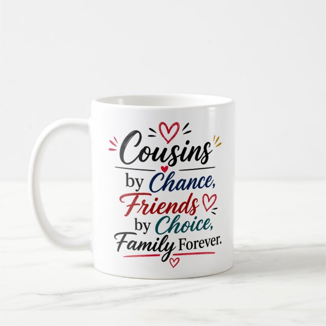 Mug Citation d'appréciation de cousin - Merci  (Gauche)