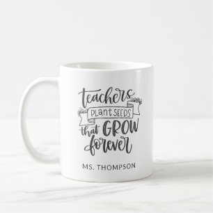 Mug Citation d'appréciation de l'enseignant personnali