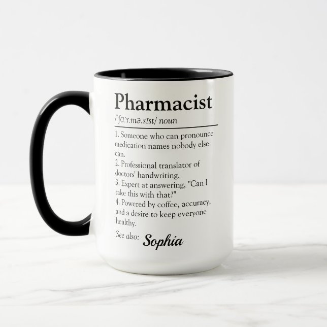 Mug Citation d'appréciation drôle de définition de pha (Gauche)