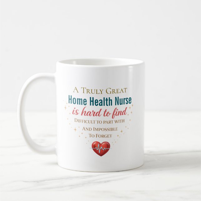 Mug Citation d'appréciation pour infirmière à domicile (Gauche)