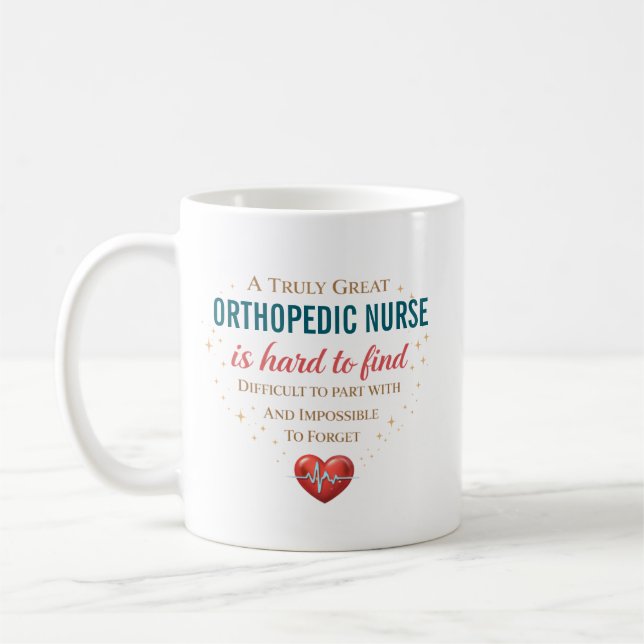 Mug Citation d'appréciation pour infirmière orthopédiq (Gauche)