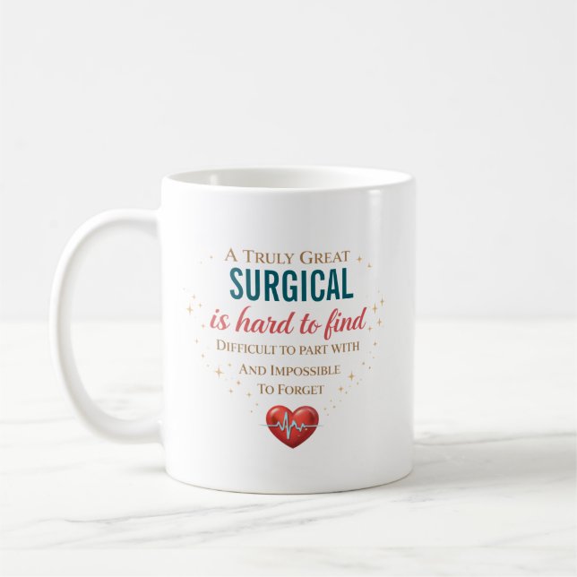 Mug Citation d'appréciation pour une infirmière chirur (Gauche)
