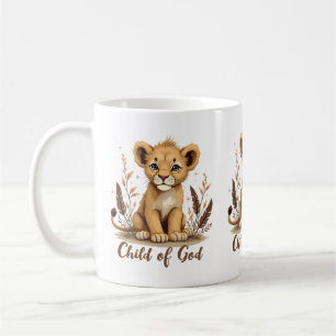 Mug Citation d'art chrétien sur un adorable lionceau