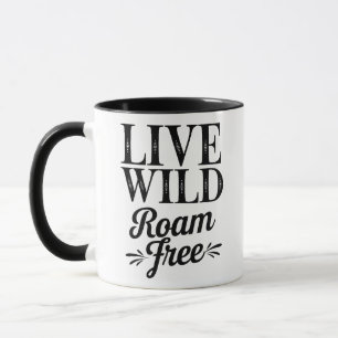 Mug Citation d'aventure Vivre Sauvage Errer Libre