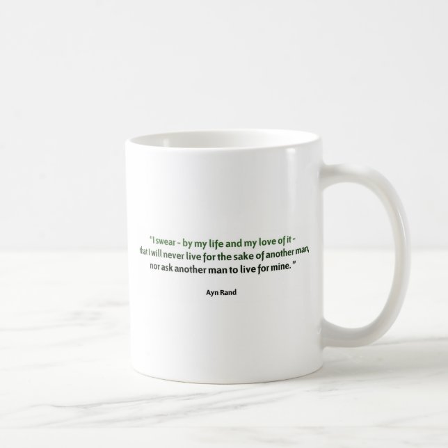 Mug Citation d'Ayn Rand (Droite)