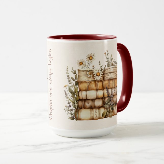 Mug Citation de amateur de livres mignon Wrap (Devant droit)
