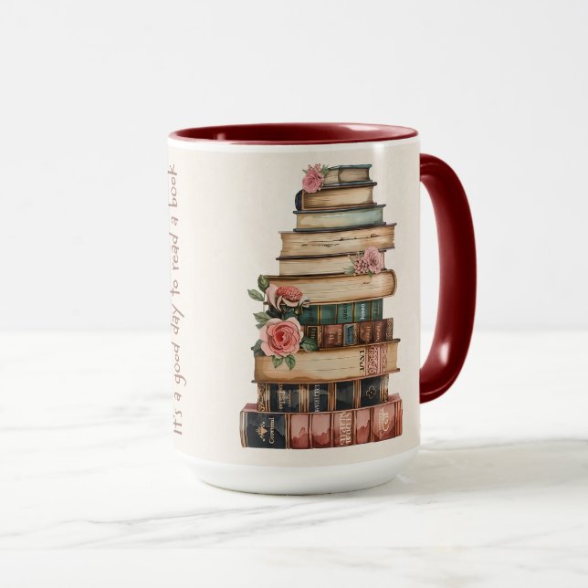 Mug Citation de amateur de livres mignon Wrap (Devant droit)