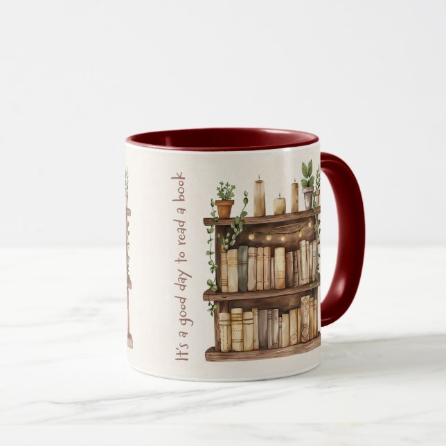 Mug Citation de amateur de livres mignon Wrap (Devant droit)