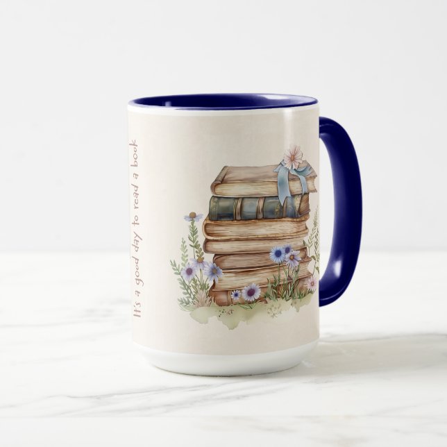 Mug Citation de amoureux de livre mignon Wrap (Devant droit)