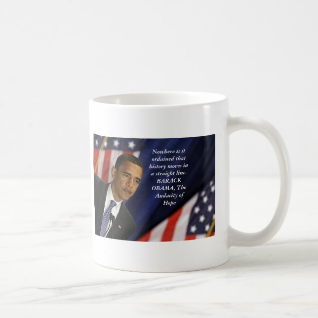 Mug Citation de Barack Obama sur l'histoire (Droite)