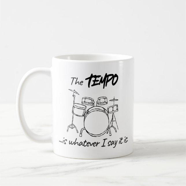 Mug Citation de batterie - Le tempo est ce que je dis  (Gauche)